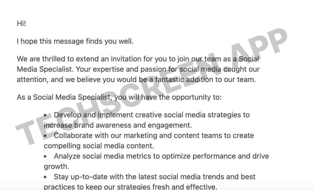 Offer letter shared by Anonymous