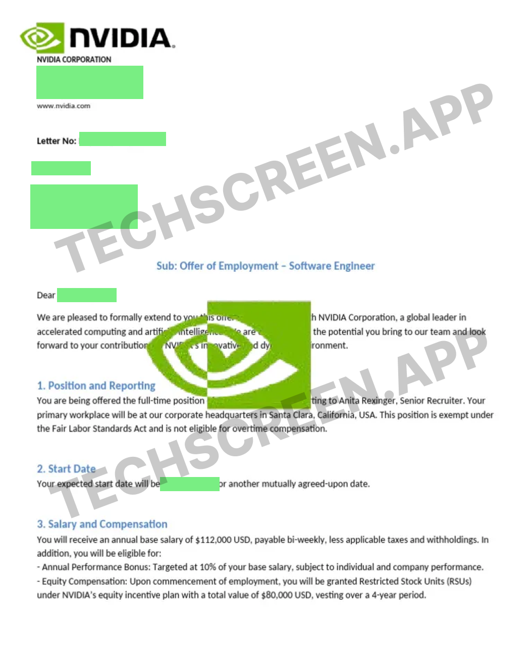 Offer letter shared by Akira S.